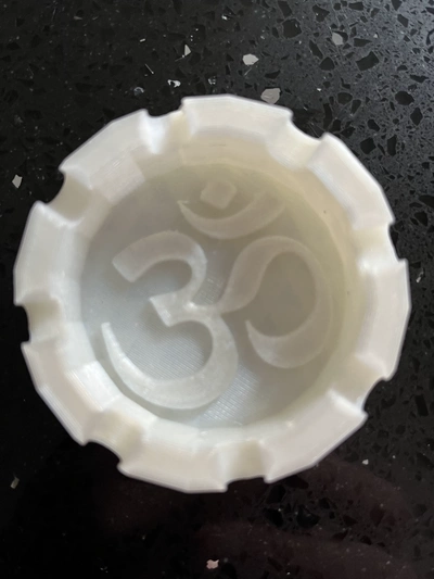 om cinzeiro hindu símbolo 3d modelos baixar crialidade nuvem 3d print model - Mito3D