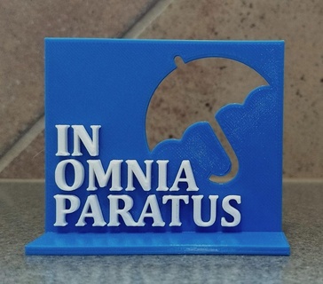 omnia paratus mini plaque Others 3d print model - Mito3D