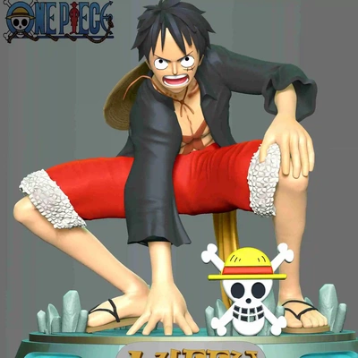 one piece - monkey d luffy 3d models download creality cloud characters 3d print model - Mito3D