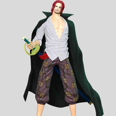 one piece - shanks 3d models download creality cloud 3d print model - Mito3D