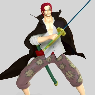 one piece - shanks 3d models download creality cloud 3d print model - Mito3D