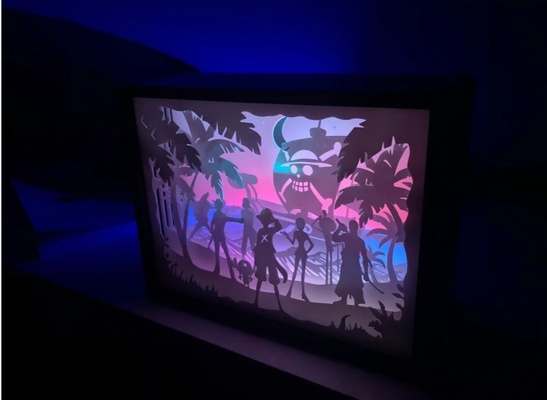 one piece lightbox shadow box 3d models download creality cloud lighting 3d print model - Mito3D