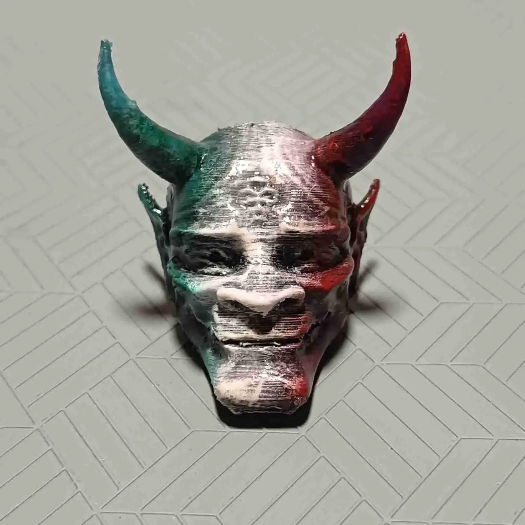 oni maske anhänger schlüsselbund 3d modelle download realität wolke 3D print model - Mito3D