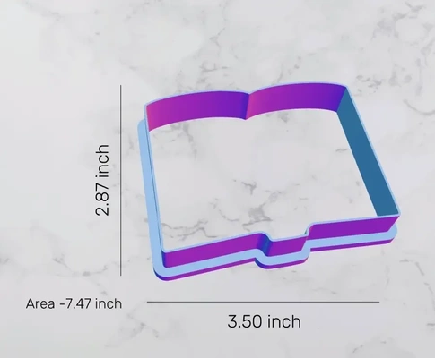 aperto libro biscotto taglierina 3d modelli scarica creality nube 3d print model - Mito3D