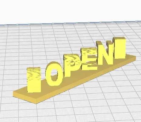 open closed dual text 3d models download creality cloud 3d print model - Mito3D