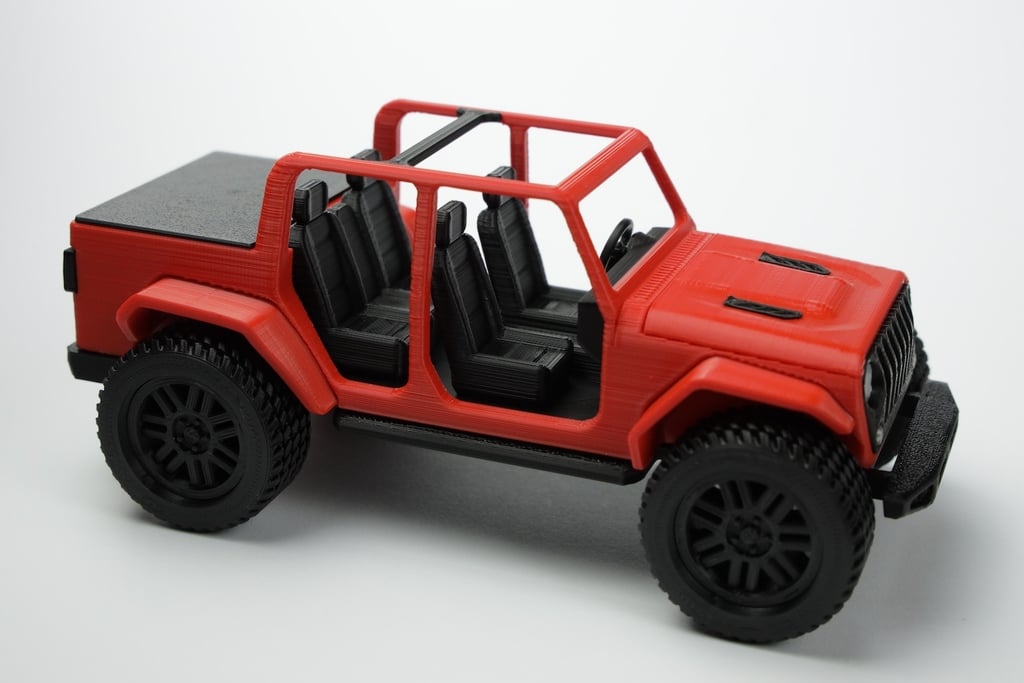 öffnen Jeep Gladiator Stil völlig druckbar 3d Modelle download Realität Wolke 3D print model - Mito3D