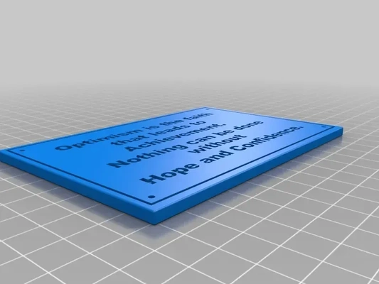 optimismo placa 3d modelos descargar crealidad nube 3d print model - Mito3D