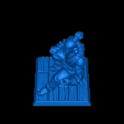 ork türsteher 3d modelle download realität wolke 3d print model - Mito3D