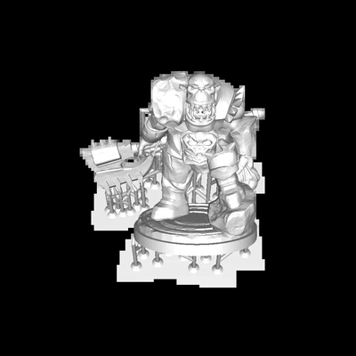 orc lutador 28mm jogos guerra 3d modelos baixar crialidade nuvem 3d print model - Mito3D