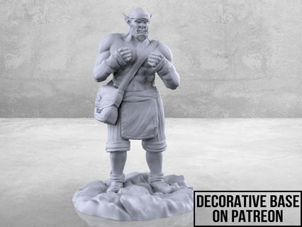 orc monk - tabletop miniature Characters 3d print model - Mito3D