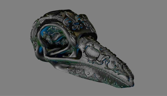 ornamental deluxe bird skull 3d models download creality cloud Home Decor 3d print model - Mito3D