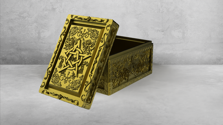 ornamental tarot card box 3d models download creality cloud home decor 3d print model - Mito3D