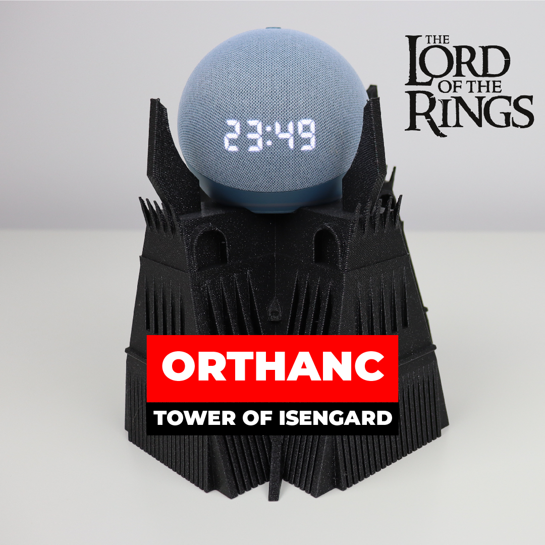 orthanc Turm isengard Echo Punkt 4th gen Zuhause Haus Dekor 3D print model - Mito3D