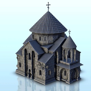 ortodoxo quadrado Igreja terreno ww2 cenário histórico arquitetônico modelos 3d print model - Mito3D