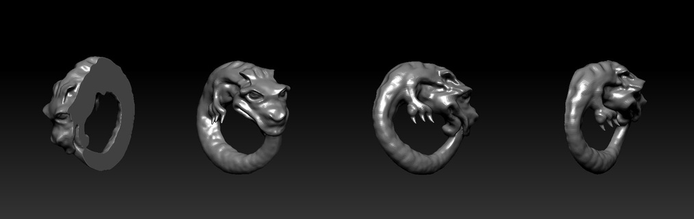 ourboros infinity dragon snake worm Animals 3d print model - Mito3D
