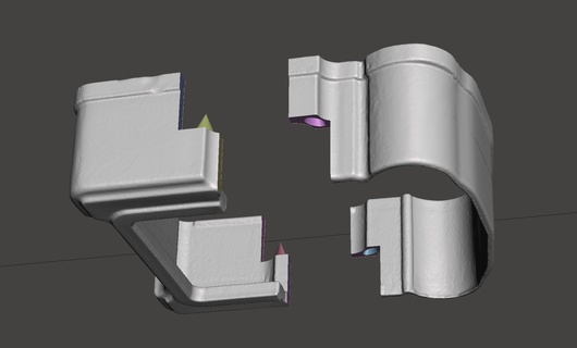 outside deck upper handrail trim ring v2 3d models download creality cloud DIY 3d print model - Mito3D