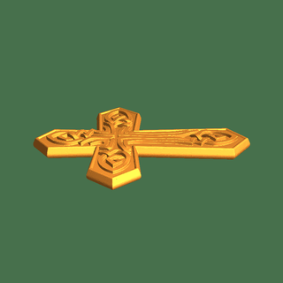 overlapping cross base Home Decor 3d print model - Mito3D