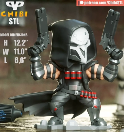 overwatch reaper chibi 3d models download creality cloud 3d print model - Mito3D