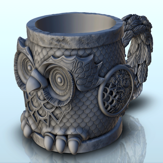 owl dice mug 20 - beer holder Cups & Mugs 3d print model - Mito3D