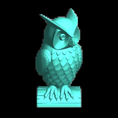 hibou figurine 3d modèles télécharger créalité nuage 3d print model - Mito3D