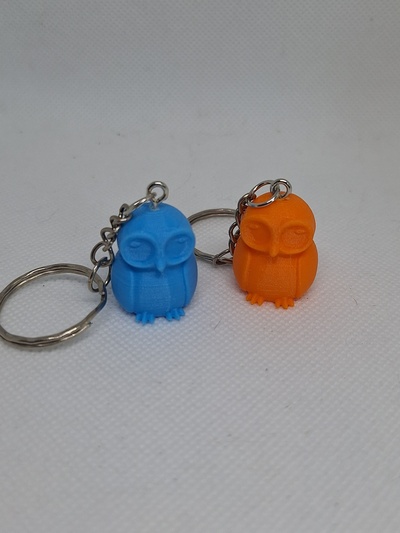 owl keychain 3d models download creality cloud flying animals 3d print model - Mito3D