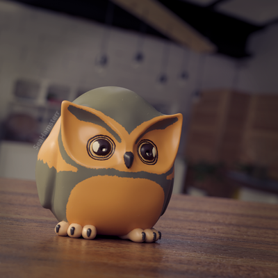 owl matthew 3d models download creality cloud flying animals 3d print model - Mito3D