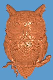 owl pendent Others 3d print model - Mito3D