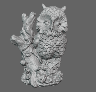 owl tree 2 Flying Animals 3d print model - Mito3D
