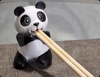 Panda croquer mignonne baguette copain nourriture 3d print model - Mito3D