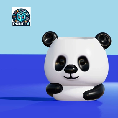 panda pencil holder 3d models download creality cloud 3d print model - Mito3D