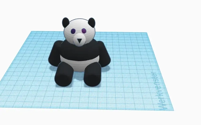 oso panda 3d modelos descargar crealidad nube 3d print model - Mito3D