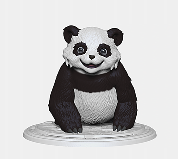 panda animali 3d print model - Mito3D