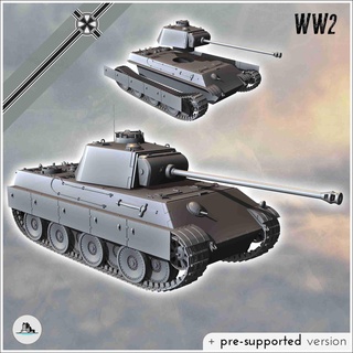 panther ausf g 15mm - miniatures tank ww2 flames war bolt 3d models download creality cloud Armored Cars & Tanks 3d print model - Mito3D