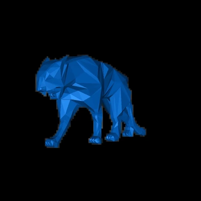 pantera lowpoly 3d modelos descargar crealidad nube 3d print model - Mito3D