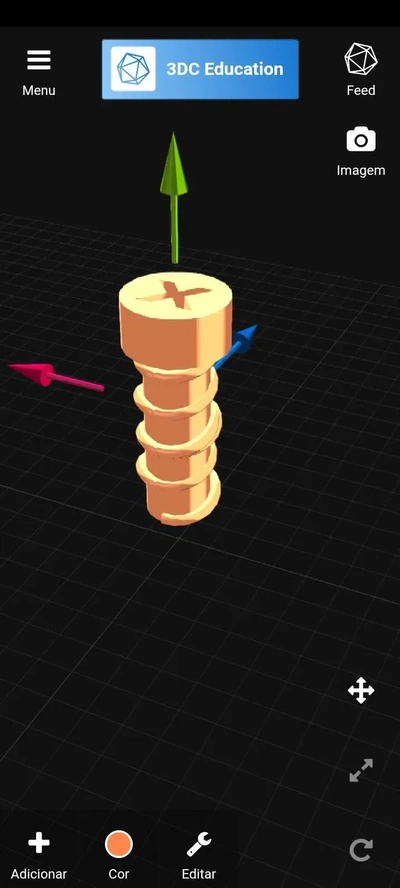 parafuso 3d modelos baixar crialidade nuvem 3d print model - Mito3D