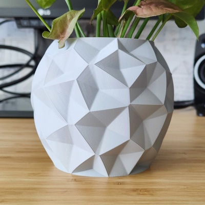 paramétrico voronoi esfera maceta plantador florero 3d modelos descargar crealidad nube hogar casa decoración 3d print model - Mito3D