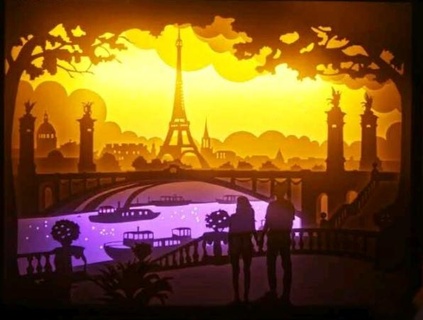 Paris l'amour éclairage 3d print model - Mito3D