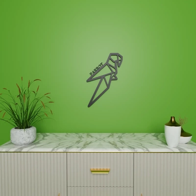 loro pared arte 3d modelos descargar crealidad nube 3d print model - Mito3D