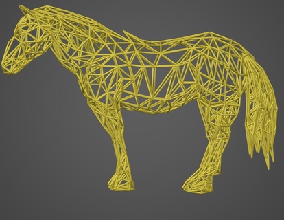 palo arquitecto caballo mamífero 3d print model - Mito3D