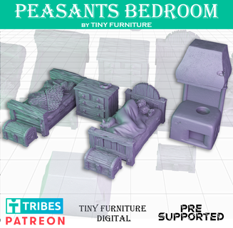 peasants bedroom Board Game 3d print model - Mito3D