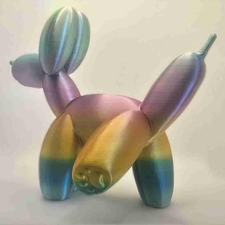 pinkeln Ballon Hund Statue Kunst Brezel druckt Säugetier 3d print model - Mito3D