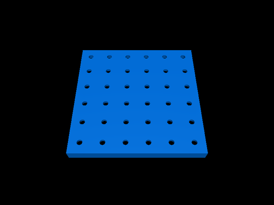 pannello forato piastrella 6x6 3d modelli scarica creality nube 3d print model - Mito3D