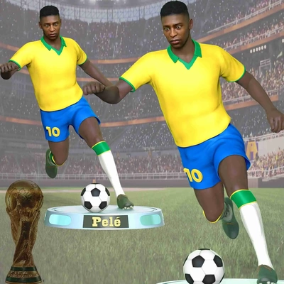 pele rei of futebol 3d modelos baixar crialidade nuvem 3d print model - Mito3D