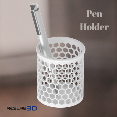 pen holder - honeycomb pattern 3d models download creality cloud home decor 3d print model - Mito3D
