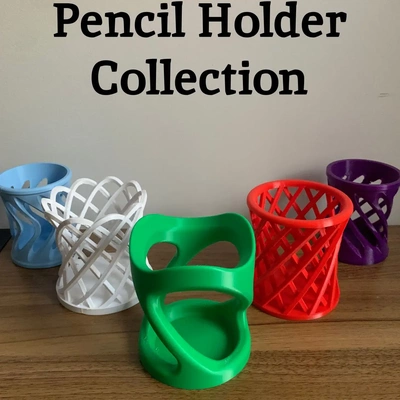 pencil holder collection 3d models download creality cloud household 3d print model - Mito3D