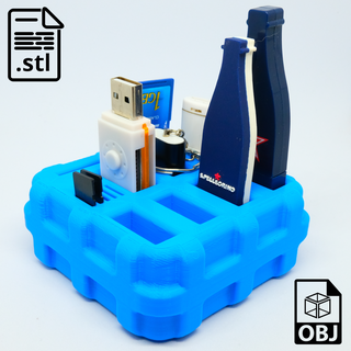 USB Stick Veranstalter Zuhause Haus Anordnung 3d print model - Mito3D