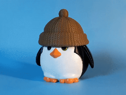 pingüino caramelo caja hogar casa decoración 3d print model - Mito3D
