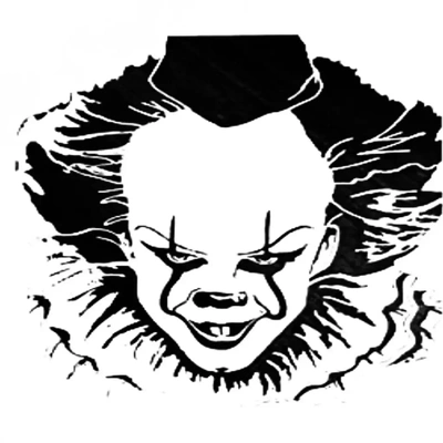 pennywise stencil 3d models download creality cloud 3d print model - Mito3D