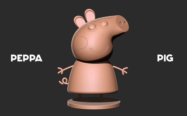 peppa pig - 3d print model models download creality cloud fictional characters 3d print model - Mito3D