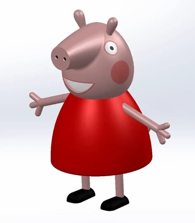 peppa porco 3d modelos baixar crialidade nuvem 3d print model - Mito3D